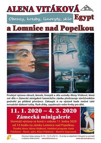 Výtvarná díla Aleny Vitákové spojí Egypt a Lomnici nad Popelkou