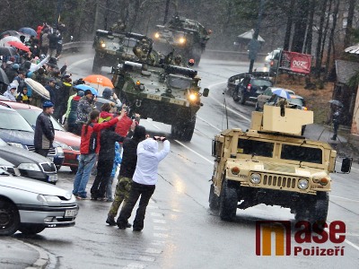 Obrazem: Průjezd americké vojenské kolony Libereckým krajem