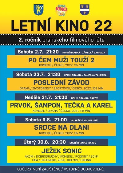 Branské filmové léto představí celkem pět snímků