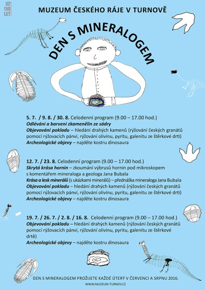Den s mineralogem se koná každé prázdninové úterý