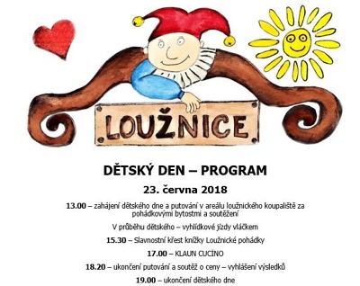 Na koupališti v Loužnici pořádají dětský den a křest knížky pohádek