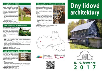 Dny lidové architektury opět přiblíží lidové stavby Libereckého kraje