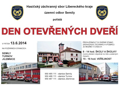 V pátek se hasičské stanice otevřou veřejnosti