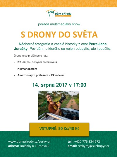 Zážitky z cest nejen s drony bude vyprávět fotograf Petr Jan Juračka