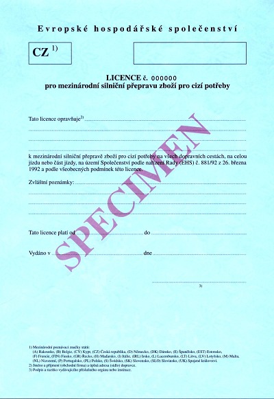 Upozornění na končící platnost eurolicencí pro mezinárodní dopravu