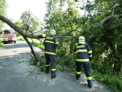 Rychlá bouřka kácela stromy na Liberecku i v Pojizeří