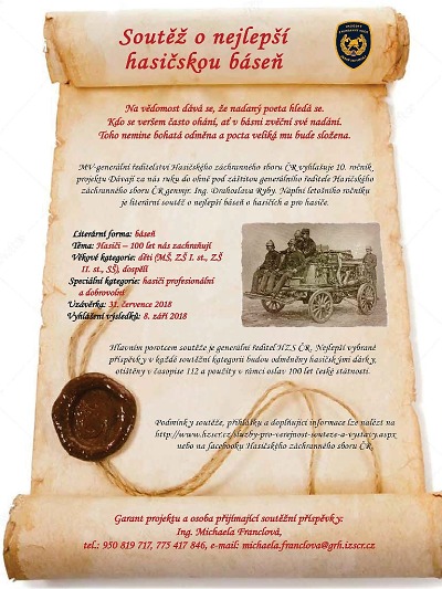 Hasiči hledají nadané poety