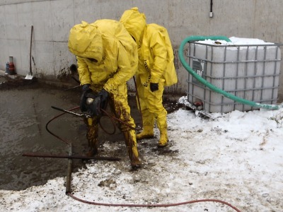 V bioplynové stanici v Bělé hasiči měnili mrazem poškozený ventil