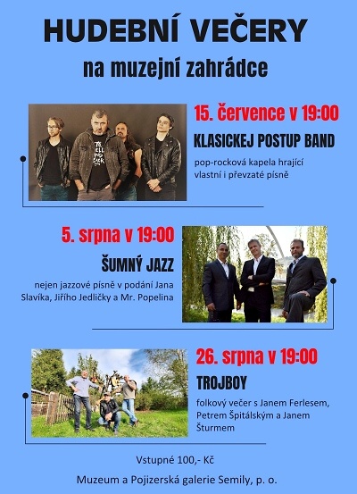 Muzejní zahrádku v Semilech oživí v létě tři koncerty