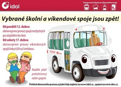 Od 12. dubna dochází ke změnám v dopravě