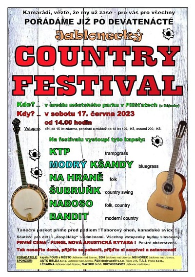 Jablonecký country festival se koná již podevatenácté