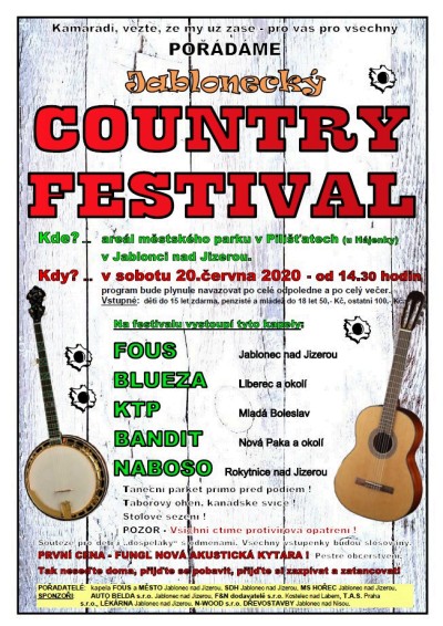 Country festival v Jablonečku znovu přivítá pět kapel