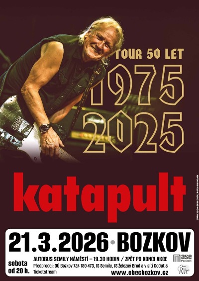 Katapult zahraje legendární hity opět v Bozkově
