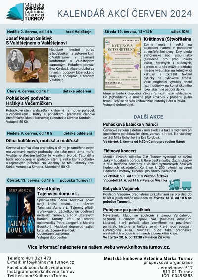 Měsíc červen v turnovské knihovně