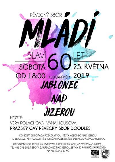 Pěvecký sbor Mládí oslaví šedesátku koncertem v Jablonečku