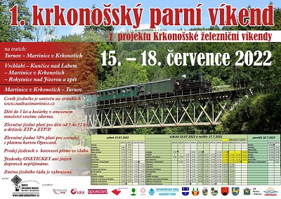 První Krkonošský parní víkend probíhá od 15. do 18. července