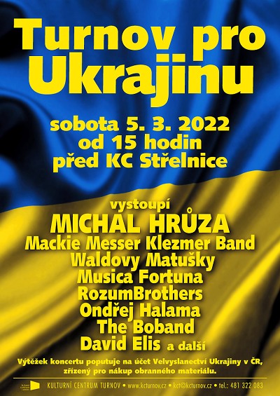 Koncertem podpoří Ukrajinu i Turnov
