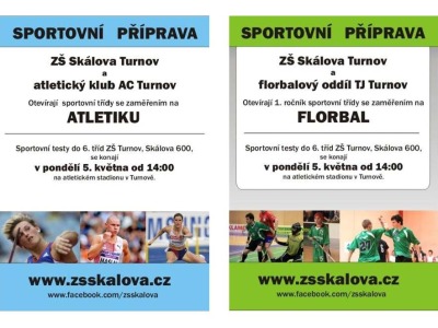 ZŠ Skálova Turnov přijímá žáky 5. tříd do sportovní třídy