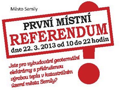 Semiláci rozhodnou v pátečním referendu o osudu geotermální elektrárny