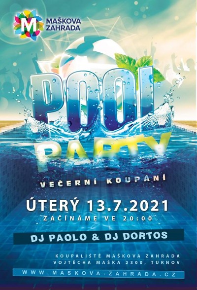 Maškova zahrada zve na noční koupání s hudbou