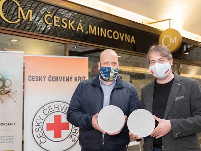 Poděkování za pomoc při pandemii medailí ČČK a jablonecké mincovny