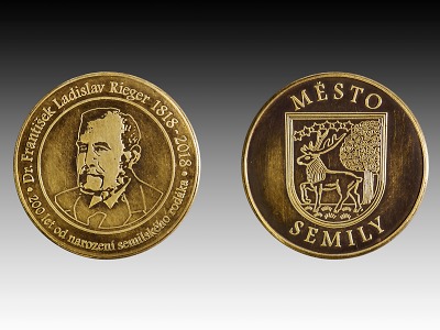 Město Semily vydalo u příležitosti výročí slavného rodáka pamětní minci