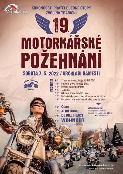 Ve Vrchlabí pořádají už 19. Motorkářské požehnání