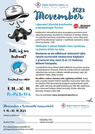 Movember 2023 v turnovské nemocnici