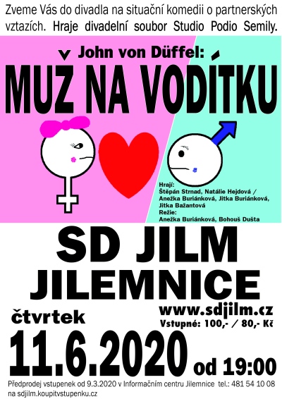 Komedii Muž na vodítku uvede v SD Jilm soubor Podio Semily