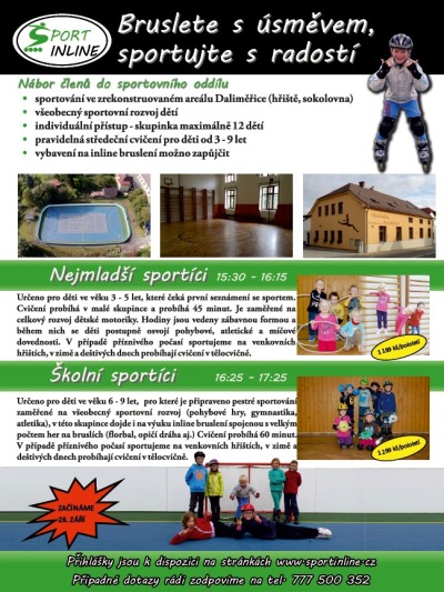 Bruslaři v Daliměřicích spustili nábor do sportovního kroužku