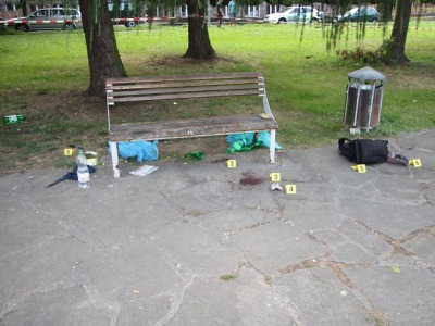 Popíjení v jilemnickém parku vyústilo v brutální napadení dvou mužů