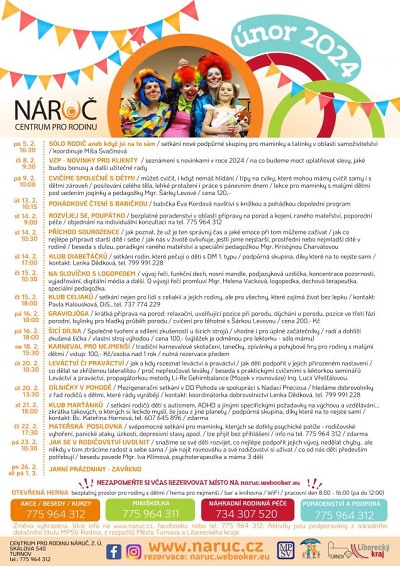 Únorový program centra Náruč