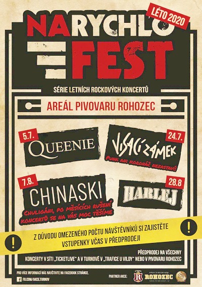 Narychlofest přivede kapely do areálu Pivovaru Rohozec