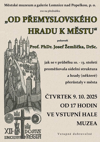 Lomnické podzimní přednášky zahajuje historik Žemlička