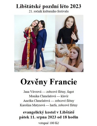 Libštátské pozdní léto zahájí koncert Ozvěny Francie
