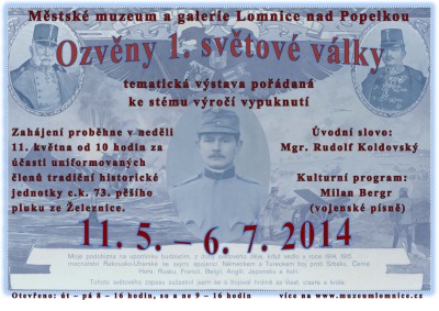 Ozvěny 1. světové války zazní v lomnickém muzeu