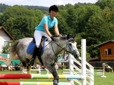 FOTO: Koně a jezdci skákali na Krkonošském klání v Horním Lánově