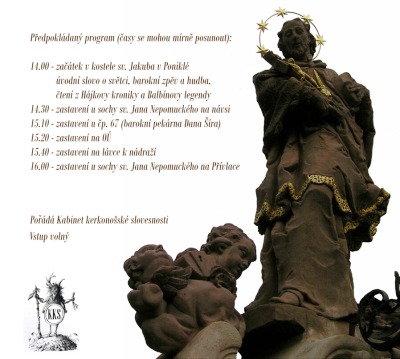 V Poniklé budou v neděli putovat za Janem Nepomuckým