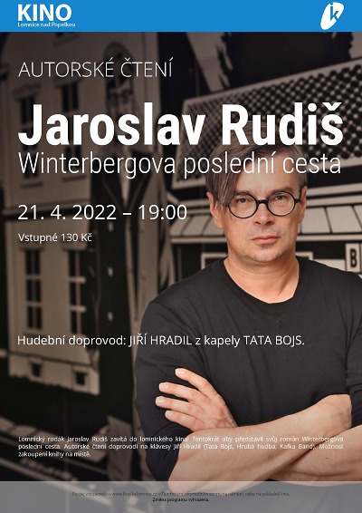 Jaroslav Rudiš představí knihu Winterbergova poslední cesta i v Lomnici