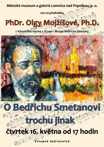 Na osmé lomnické přednášce se dozvíte více o Bedřichu Smetanovi