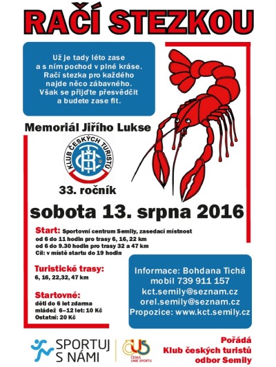 Račí stezkou 2016 se půjde poznávat Železnobrodsko