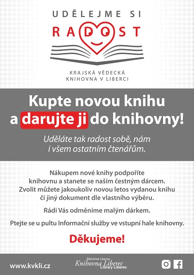 Krajská knihovna obnovuje kampaň na darování knih