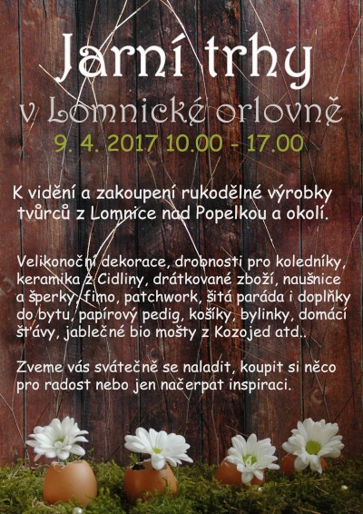 V Lomnické orlovně chystají jarní rukodělné trhy