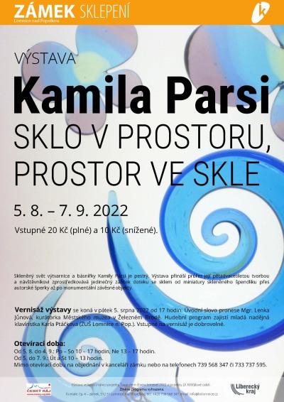 Kamila Parsi má v Lomnici výstavu Sklo v prostoru, prostor ve skle