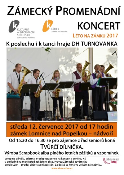 Zámecký promenádní koncert s dechovou hudbou Turnovanka