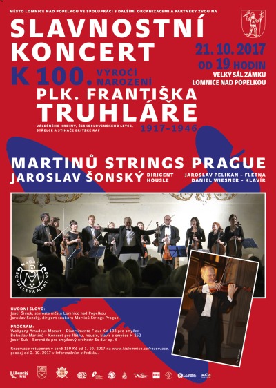 Na lomnickém zámku zahrají koncert k uctění Františka Truhláře