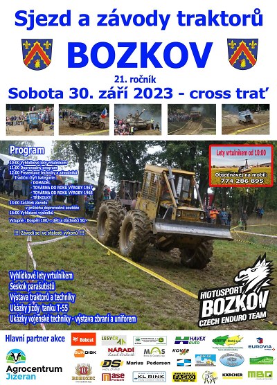 Příznivci traktorů se opět sjedou do Bozkova