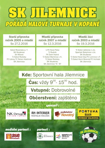 SK Jilemnice pořádá halové turnaje mládeže