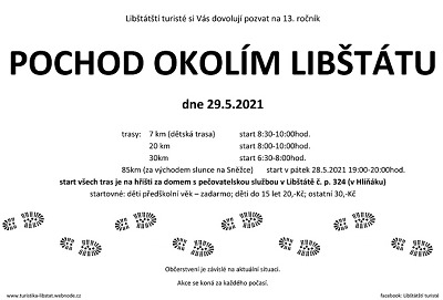 Potřinácté chystají Pochod okolím Libštátu