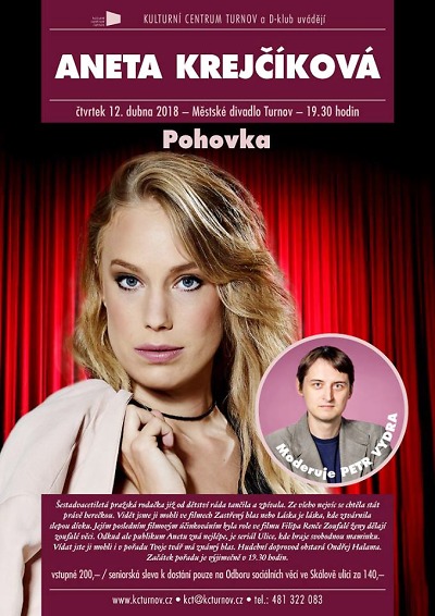 Herečka Aneta Krejčíková bude odpovídat na turnovské Pohovce